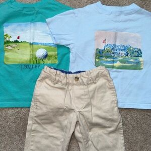 J. Bailey Graphic Tees and Khaki Pants Set size 2T